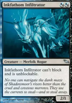 MTG Inkfathom Infiltrator - Foil, Shadowmoor, Moderately Played, English - Image 1
