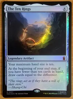 X 1 The Ten Rings Foil Mint Marvel Super Heroes 251 MTG Magic The Gathering - Image 2