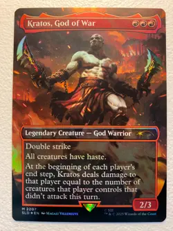MTG 1x RAINBOW FOIL Kratos, God of War # 2207 Secret Lair Magic Gathering x1 NM - Image 1