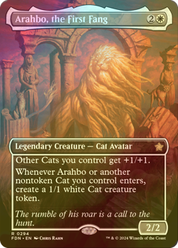MTG FOIL Arahbo, the First Fang Full Art English FDN - Image 1