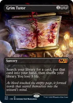 MTG Grim Tutor - Alternate Art, Light Play, English Core Set 2021 - Image 1