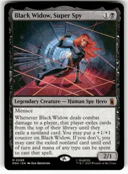 Black Widow, Super Spy 89 NM MTG Marvel Super Heroes Magic - Image 1