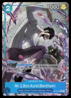 The Time of Battle #OP16-055 Mr.2.Bon.Kurei(Bentham) (055) (Alternate Art) - Image 1