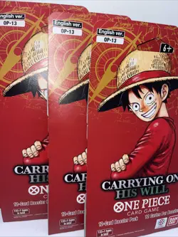 Lot of 4 - One Piece Carrying On His Will OP-13 Sleeved Booster Pack - Image 2