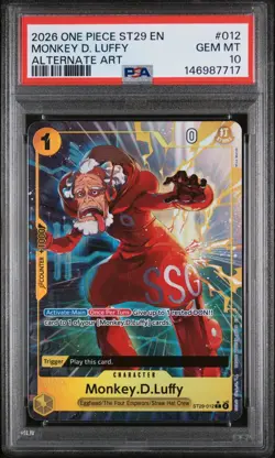 2026 Monkey D. Luffy ( Old Man Luffy ) 012 One Piece Starter Deck St29 PSA 10 - Image 1