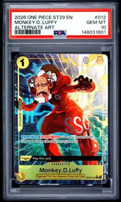 2026 Monkey D. Luffy ( Old Man Luffy ) 012 One Piece Starter Deck St29 PSA 10 - Image 1