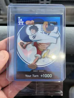 2026 Dodgers x One Piece Night Promo Card Monkey D Luffy - Image 3