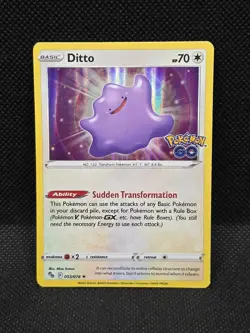 Ditto 053/078 Pokemon Go 2022 Sword & Shield Holo Rare Card - Image 1