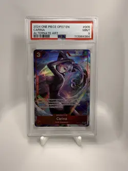 Namco Carina OP07-005 500 Years in the Future Foil Rare Alt Art PSA 9 EN - Image 1
