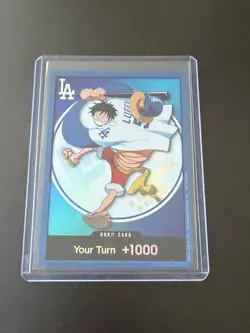 Bandai One Piece x Los Angeles Dodgers Monkey D. Luffy Don!! Card Promo Holo - Image 1