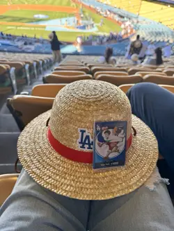 LA Dodgers X One Piece Straw Hat And Luffy Card - Image 1
