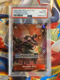 PSA 10 2025 One Piece Starter Deck ST21-015 Roronoa Zoro Alternate Art *2 - Image 1