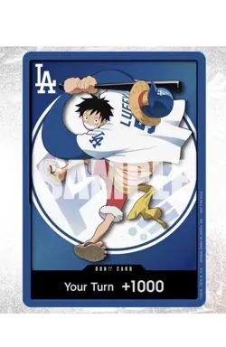 One Piece x Los Angeles Dodgers Luffy Promo DON!! Card Limited Edition IN HAND - Image 1