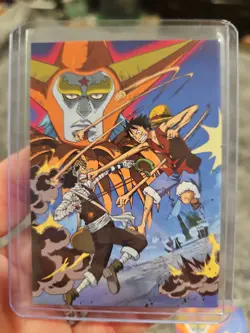 Panini One Piece Epic Journey Card 076 Monkey D. Luffy Sanji Roronoa Water Seven - Image 1