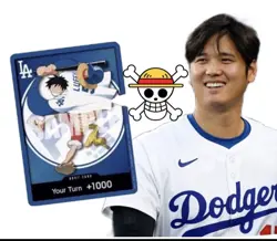 ONE PIECE x DODGERS MONKEY D LUFFY DON CARD ITS YOUR TURN +1000 ** IN HAND ** - Image 3