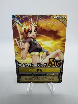Bandai One Piece Nami: Cyclone Tempo OnePy Berry Match C012 N Holo JP 2008 - Image 1