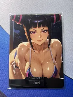 Juri Han Street Fighter ACG Goddess Story Doujin Waifu Anime Custom Card - Image 1
