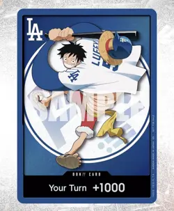 One Piece x Los Angeles Dodgers Luffy Promo DON!! Card Limited Edition 2026 - Image 1
