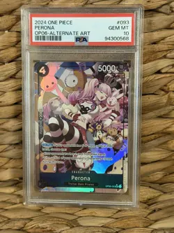 2024 ONE PIECE OP06-WINGS OF THE CAPTAIN ALTERNATE ART #093 PERONA PSA 10 - Image 1