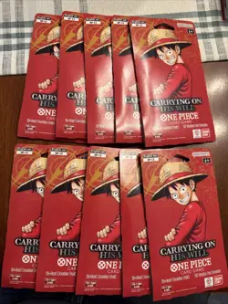 One Piece TCG Carrying On His Will OP-13 English Sleeved Booster Pack x10 SEALED - Image 1