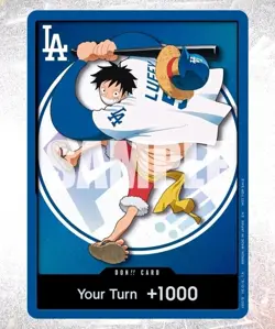 2026 ONE PIECE LOS ANGELES DODGERS MONKEY D LUFFY DON CARD PROMO 7/2/26 PRESALE - Image 1