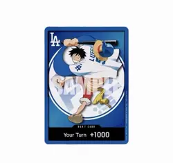 2026 ONE PIECE LOS ANGELES DODGERS MONKEY D LUFFY DON CARD PROMO 7/2/26 PRESALE - Image 1