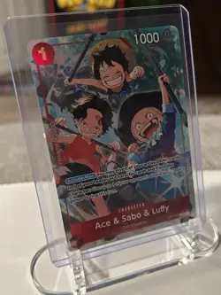 One Piece, Ace & Sabo & Luffy OP13-007 Alt Art Foil - Image 1