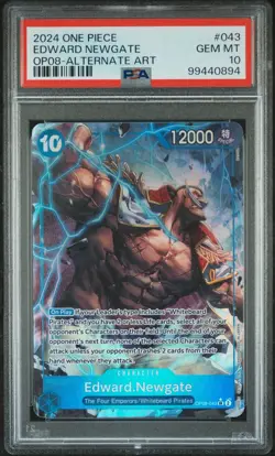 2024 ONE PIECE OP08-TWO LEGENDS ALTERNATE ART #043 EDWARD NEWGATE PSA 10 - Image 1