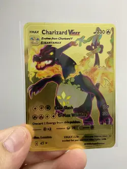 Charizard VMAX HP330 Gold Metal Pokemon Card-Collectible Gift Display！ - Image 2
