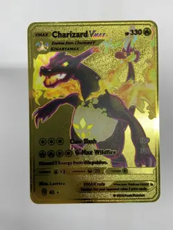 Charizard VMAX HP330 Gold Metal Pokemon Card-Collectible Gift Display！ - Image 3