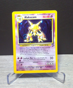 Alakazam 1/130 Base Set 2 Unlimited Holo Pokemon Card Vintage WOTC LP/NM - Image 1