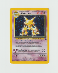 Alakazam 1/130 Base Set 2 Unlimited Holo Pokemon Card Vintage WOTC LP/NM - Image 3
