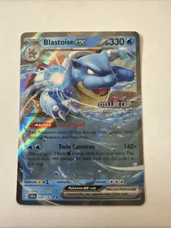 Blastoise EX 030/142 Double Rare 2024 Pokemon Stellar Crown Card NM - Image 1