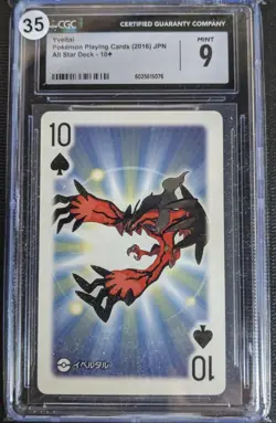 2016 Pokemon Yveltal All Star Deck 10 Of Clubs Playing Card CGC 9 - Image 1