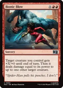 ~ Bionic Blow ~ NM Foil ~ Commander: Marvel Super Heroes ~ MTG ~ - Image 1