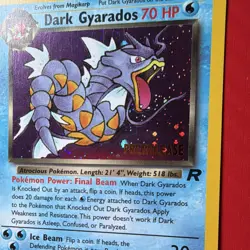 Holographic Dark Gyarados Pokemon Card Prerelease Promo Holo - Image 3