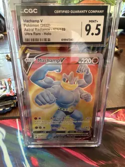 CGC Graded 9.5 Machamp V 171/189 Astral Radiance Ultra Rare Pokemon Card - Image 1