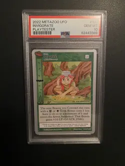 Invigorate Playtester 103/165 UFO MetaZoo Non Holo Card PSA 10 GEM MINT - Image 1