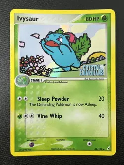 Ivysaur 34/100 EX Crystal Guardians Stamped Reverse Holo Pokemon TCG Card NM - Image 1
