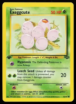 Exeggcute 52/64 1st Edition Common Jungle Pokemon Card - Image 1