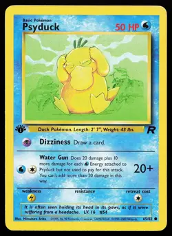 Psyduck 65/82 1st Edition Common Team Rocket Pokemon Card - Image 1