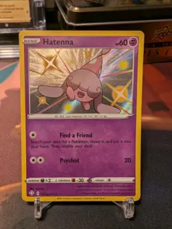 Hatenna - SV054/SV122 - Pokemon Shining Fates Sword Shield Shiny Rare Card NM - Image 1