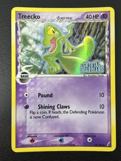 Treecko 68/100 EX Crystal Guardians Stamped Reverse Holo Pokemon TCG Card LP - Image 1
