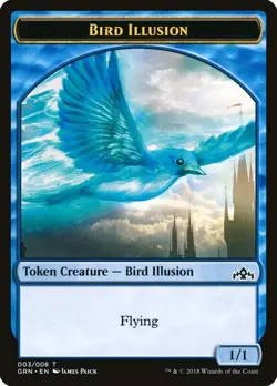 Bird Illusion 1x TOKEN MtG ENGLISH Guilds of Ravnica SP/NM - Image 1