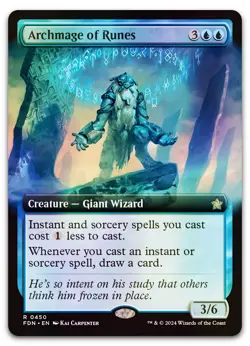 Archmage of Runes (Extended Art) #450 (Foil) (NM) Foundations FDN Magic MTG - Image 1