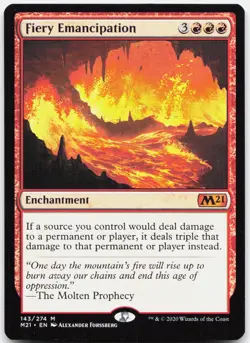 Fiery Emancipation 143 Near Mint Core Set 2021 Mythic Magic: The Gathering - Image 1