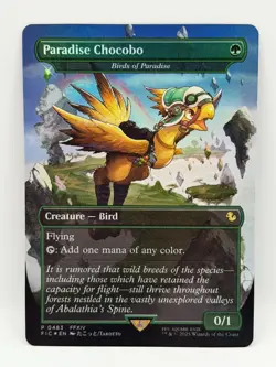 Paradise Chocobo (Birds of Paradise) FIC 0483 NM Borderless Foil FF MTG Promo - Image 1