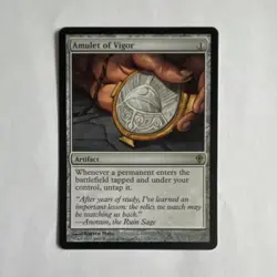 Wizards of the Coast Amulet of Vigor MTG Worldwake Rare Artifact Regular EN #121 - Image 1