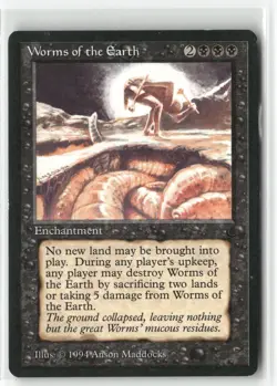 Worms of the Earth MTG NM The Dark - Image 1