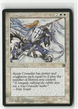 Aysen Crusader Rare Homelands Magic: The Gathering Lightly Played - Image 1